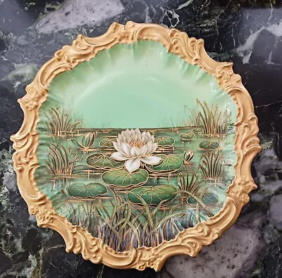 Stunning Antique T&V France Limoges Souvenir Cabinet Plate Water Lilies~ SEE • $65