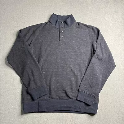 Orvis Jacket Mens Large Blue Solid Fleece T Snap Up Fly Fishing Outdoors Adult • $25.99