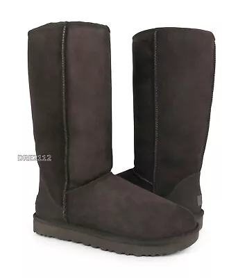 UGG Classic Tall II Chocolate Suede Fur Boots Womens Size 6 -NIB- • $139.95