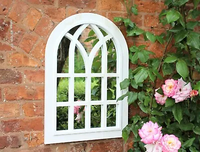 Garden Ornaments White Antique Garden Arch Mirror Home Decoration Outdoor • £24.95