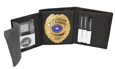 $11.99 • Buy  Law Enforcement Badge Holder / ID Holder Rothco 1129 Black Leather