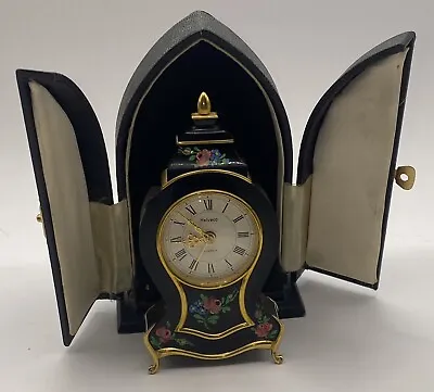 Vintage Rare Helveco Travel Alarm Clock With Travel Case. 7 Jewels Works Great! • $75