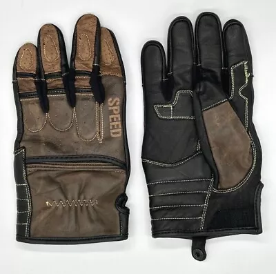 Speed & Strength Rust & Redemption Brown Leather Gloves Men's Sizes S M XL 2X • $42.99