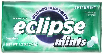 Eclipse Spearmint Sugarfree Mints1.2-Ounce Boxes Pack Of 8 • $38.16