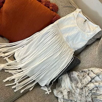 Monoreno White Fringe Tank Top NWOT • $26.75