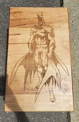 Batman Table Locally Made Engraved Solid Ambrosia Maple Wood Table Coffee Table • $550