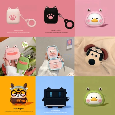 $17.08 • Buy Airpods Case 3d Cute Cartoon Animal Pattern Silicone Fun Earphone Cover Hot
