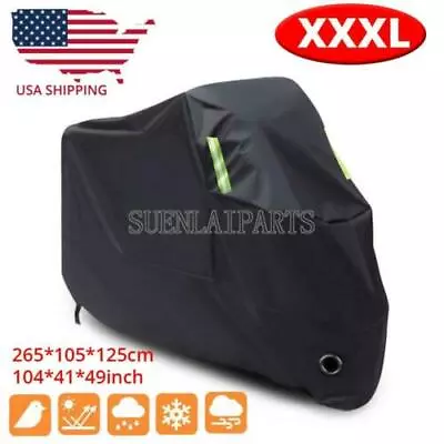 XXXL Motorcycle   Cover For Honda Yamaha Suzuki Kawasaki Cruiser • $25.63