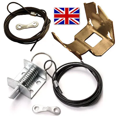 Garage Door Lock TOP LATCH CABLE Universal SPRING SUPPORT BRACKET Repair Kit • £4.70