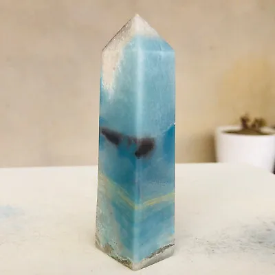 160g Natural Trolleite Quartz Crystal Obelisk Wand Point Mineral Healing N956 • $0.64