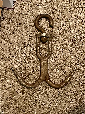 Vintage Double Swivel Meat Hook Butcher Hunter Farm Deer Hog Hanger • $35