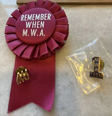 Modern Woodmen Of America Lot Unique Pins Ribbon Memorabilia Mwa M.w.a Teen Gold • $15.99