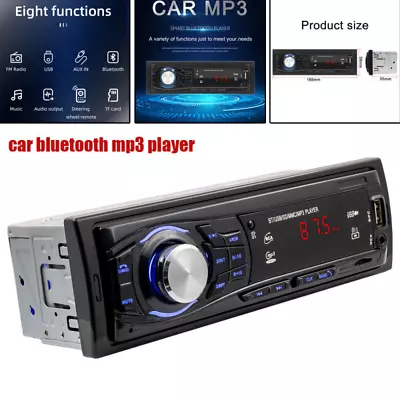 Universal Car Bluetooth Mp3 Player Supports Tf Card U Disk Aux Car GPS Radio 12V • $30.93