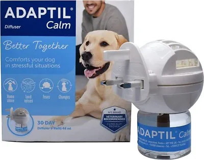 ADAPTIL Calm 30 Day Starter Kit Plug In Diffuser & Refil 48ML Dog Calming Remedy • £36.88