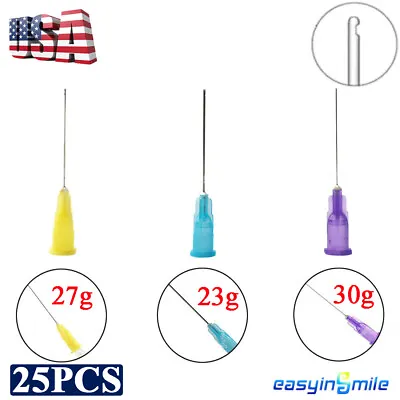 23g/27g/30g Dental Endo Irrigation Needle Tips Endo EZE Tips For Syringes 25pcs • $11.61