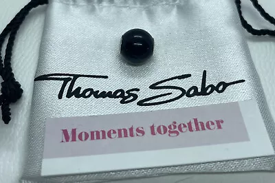 THOMAS SABO Karma Polished Black Obsidian Stone Bead Genuine • $24