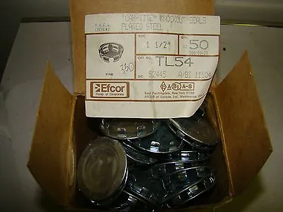 Efcor TL54 1-1/2  Cap-Tite Knockout Seal Plated Steel Box Of 50 NIB • $61.88