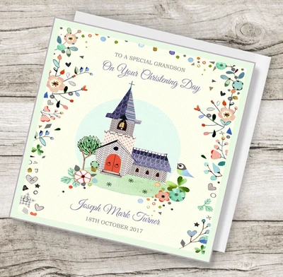 £4.25 • Buy Handmade Personalised Christening / Baptism Card Any Text