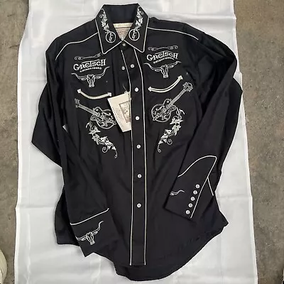 Rockmount Ranch Wear Gretsch Guitar Limited Edition Western Shirt Mens M New A4 • $350