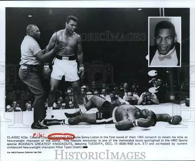 1965 Press Photo Scene From The HBO Special  Boxing's Greatest Knockouts.  • $21.99