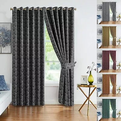 Luxury New Ready Made Fully Lined Wave Curtains Pencil Pleat & Ring Top Curtains • £5.99