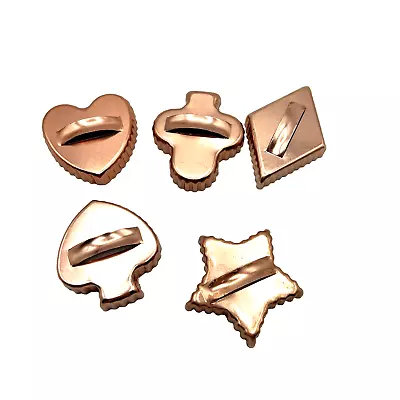 Vintage Mirro Copper Cookie Cutter Lot Card Suits & Shapes 5 Piece Lot • $22.11