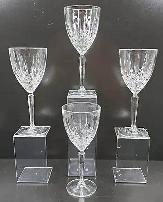 $59.67 • Buy 4 Waterford Crystal Marquis Sparkle Water Goblets Set Elegant Clear Etch Cut Lot