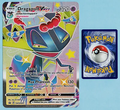 Pokemon Card JUMBO Dragapult VMAX Rebel Clash SWSH097 Holo Promo • $2.49