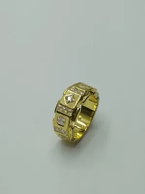 Vintage Soviet Ring Metal Alloy Crystal Shines Good Condition • $9.40