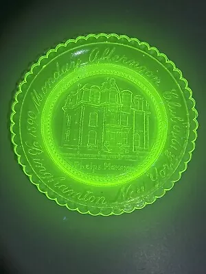 Rare Vintage Uranium Glass Coaster - Pristine Condition - 3” • $32