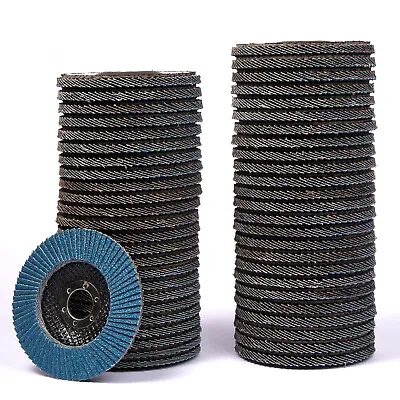 50PCS 4.5 X7/8  Zirconia Flap Disc 4-1/2 80 Grit Grinder Sanding Grinding Wheel • $58.99