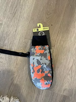 NEFF SNOW MITT -Orange/Gray Camo - Men's Size L NEW • $15