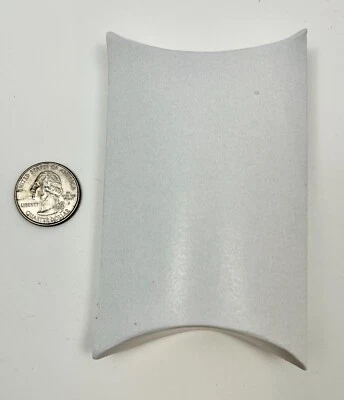 $4.50 • Buy White Kraft Paper Pillow Box -50 Pc Pack 3.5  X 3  X 1  Wedding/Party Favor Box