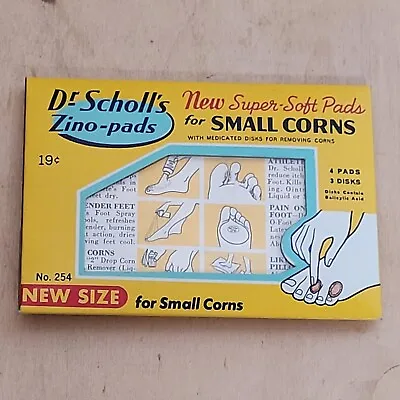 Vintage Dr Scholl's Zino-pads Ladies Size Small Corns Folded Envelope Pkg 1963 • $12.99