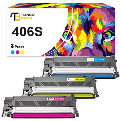 3 Toner Compatible For Samsung CLT-406S CLP360 CLP365 CLP365W C410W C460W • £26.99