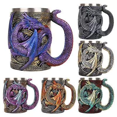 Medieval Dragon Mug 3D Gothic Beer Cups Novelty Gothic Beer Steins Tankard Mug • $47.96