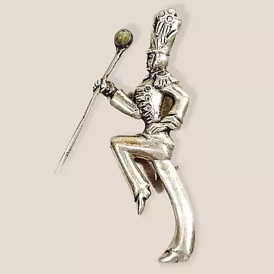 Vintage Marching Band Drum Master 925 Sterling Brooch Pin • $275