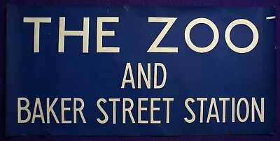 The Zoo & Baker Street Station London Transport Bus Destination Paper Blind • £55