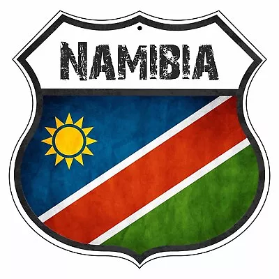 Namibia Country Flag Novelty Highway Shield Man Cave Aluminum Metal Sign • $14.99