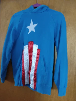 £2.50 • Buy Customized Blue Hoodie Marvel Captain America Size Medium Approx