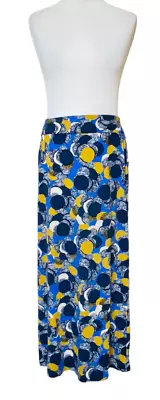 White Stuff Skirt Blue Floral Jersey Stretchy Straight Tube Maxi Size 12 • £7.50