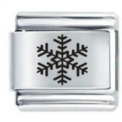 Snowflake Christmas * Daisy Charm Compatible With Italian Modular Charm Bracelet • £4.45