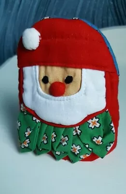 Cute Santa Egg Cosy Patchwork Crafted Padded Cosy Egg Cover Santa Or Mrs Claus  • £1.50
