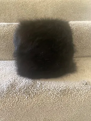 Vintage Women’s Black Fox Fur Pillbox Hat Made In USA • $54.99