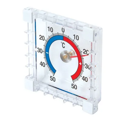 Silverline Indoor/Outdoor Thermometer Stick On Wall Garden Greenhouse Home • £4.54