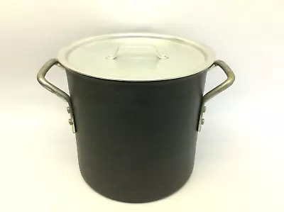 Vintage Used Commercial Aluminum Cookware Toledo Ohio 812 12QT Pot With 311C Lid • $152