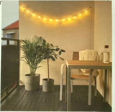 IKEA SOLVINDEN LED String Light W/12 Lights Battery Operated Outdoor/Fish Clear • $22.99