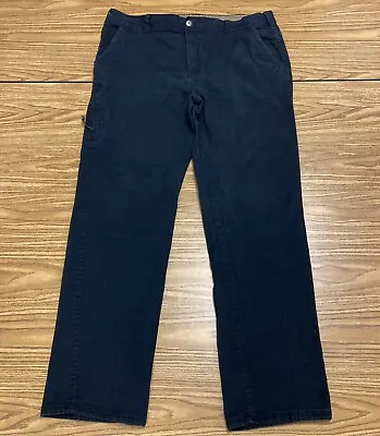 Legendary Outfitters Canvas Work Pants Mens 40x34 Black Relaxed Workwear Stretch • $19.95