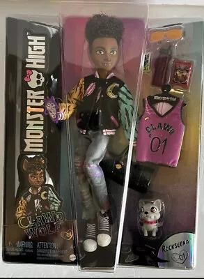 Monster High Clawd Wolf Boy Doll 2023 With Pet Dog Rockseena And Accessories • $20