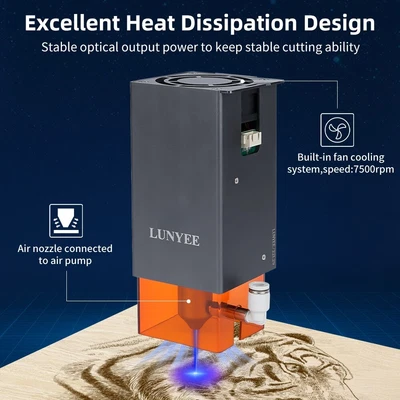 £320 • Buy LUNYEE  20W 24V Laser Head With Air Assist For Laser Cutting Engraving Machine